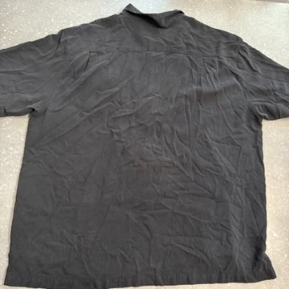 Tommy Bahama Black Linen Short-Sleeve Button-Up Shirt - Size XL - Picture 4 of 7